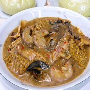 Ofe Nsala/White Soup Serve with Swallow